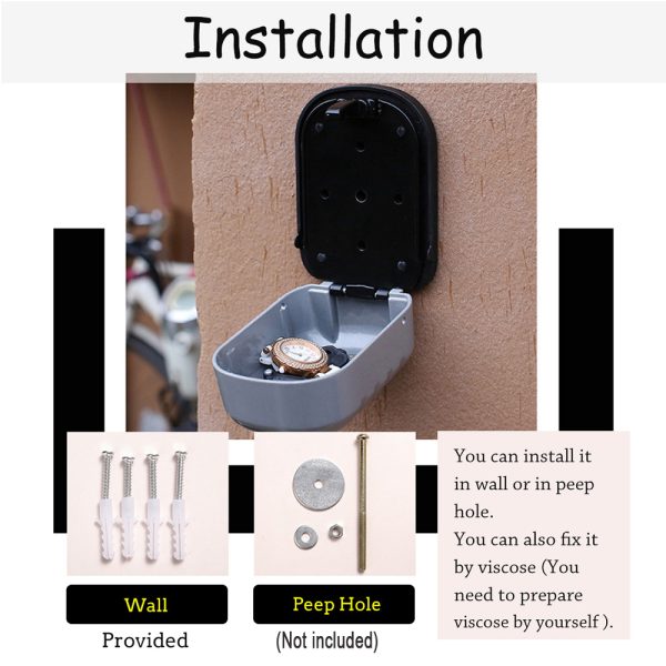 4 Digit Combination Wall Mounted Key Safe Box and Vault_1