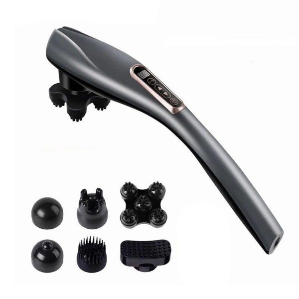 Electric Handheld Back Massager with 6 Interchangeable Heads- EU Plug_8