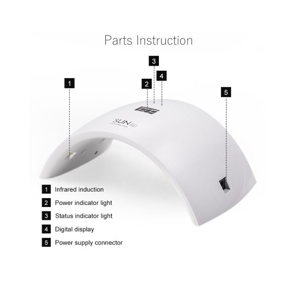 UV Induction Quick Drying Nail Lamp Phototherapy Machine- USB Powered_6