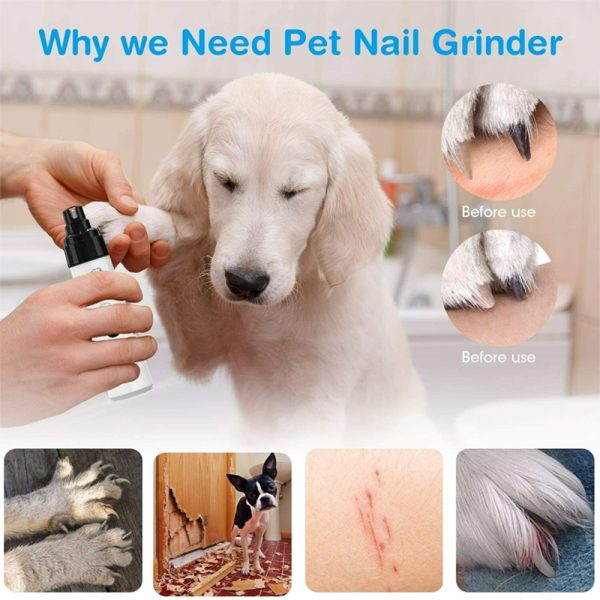 USB Rechargeable Automatic Nail Grinder Pet Grooming Machine_8