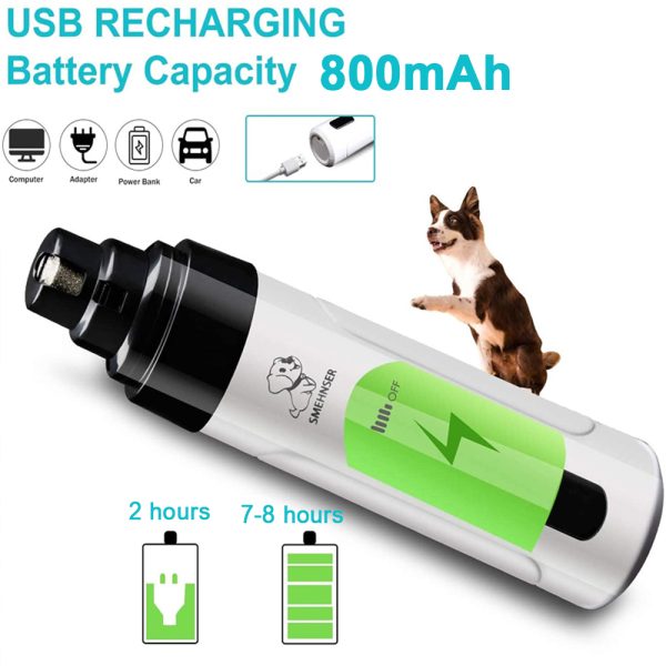 USB Rechargeable Automatic Nail Grinder Pet Grooming Machine_3