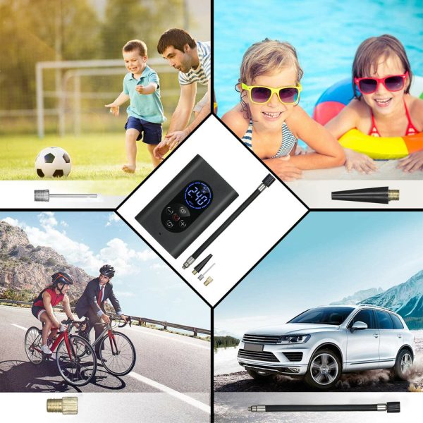 4-in-1 Car Bicycle Air Pump LED Light Power Bank- USB Charging_7