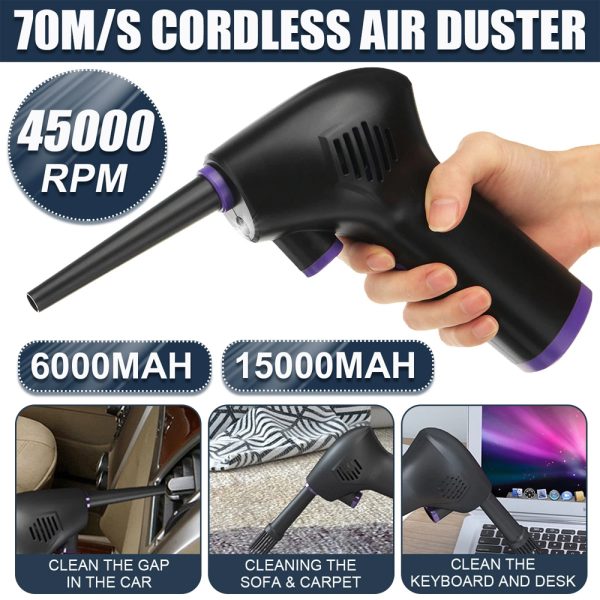 USB Rechargeable Cordless Air Duster for Home and Computer Cleaning_9
