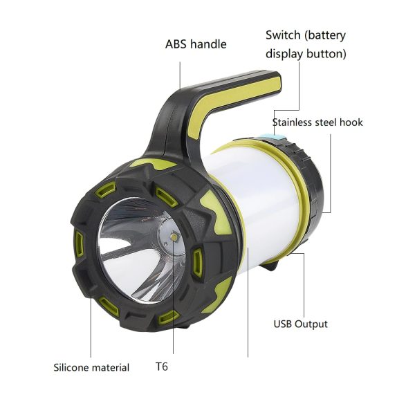 USB Rechargeable Ultra-Bright LED Outdoor Lamp and Flashlight_6