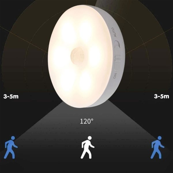 1/3 8 LEDS USB Rechargeable Motion Sensor LED Cabinet Lamp_6