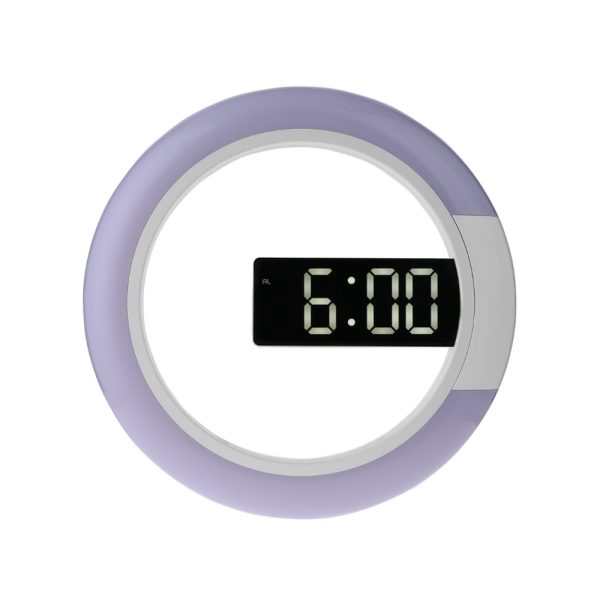 USB Plugged-in 3D LED Wall Clock Digital Alarm Clock and Lamp_0