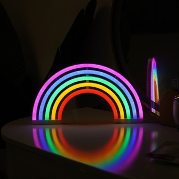 Dual Powered Neon Rainbow LED Lamp Signage Wall Decor_7