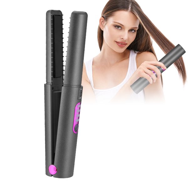 2-in-1 Cordless Hair Straightener and Curler- USB Rechargeable_2