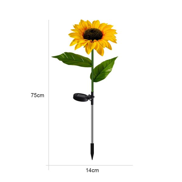 Solar Powered Sunflower Garden Lawn Light Decorations_3