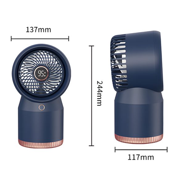 USB Plugged-in Portable Desk Cooling Fan with LED Lights_4