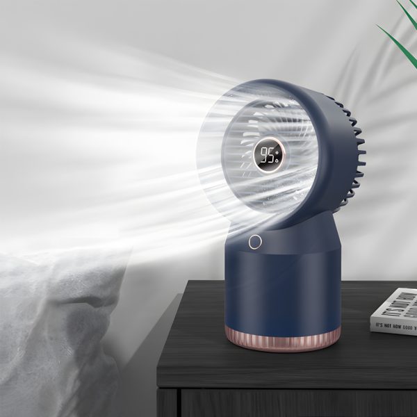 USB Plugged-in Portable Desk Cooling Fan with LED Lights_5