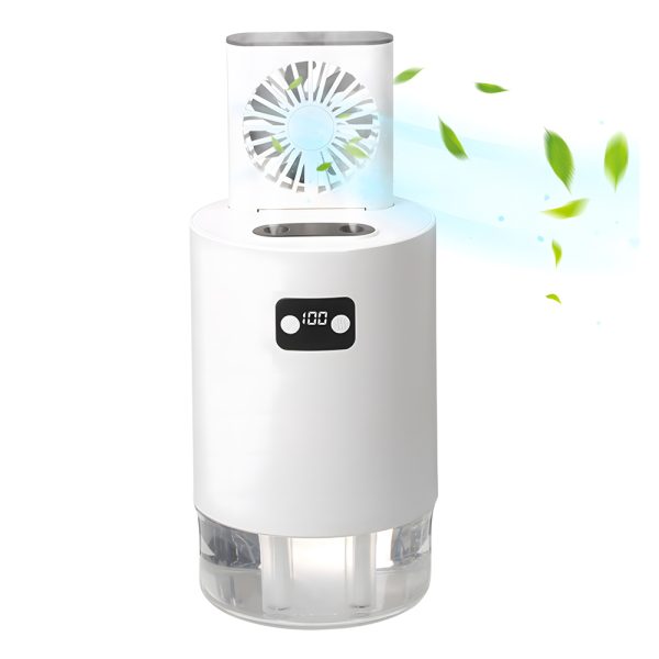 USB Rechargeable Portable Summer Humidifier and Fan_0
