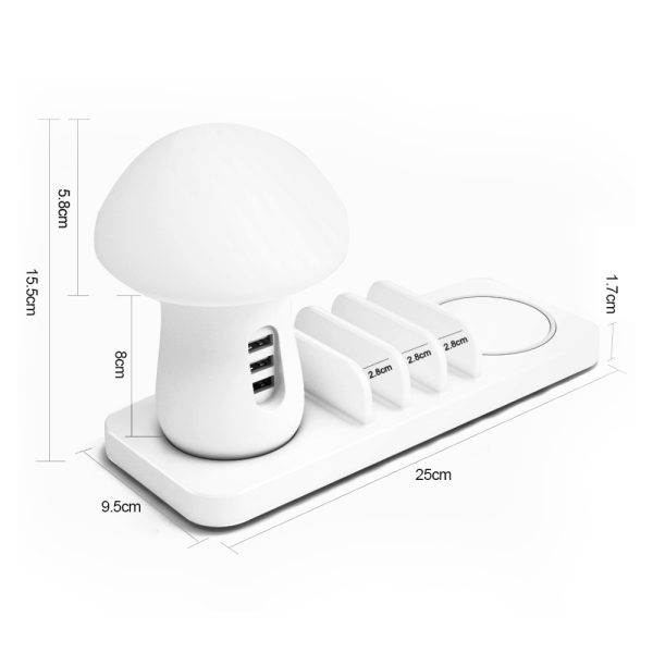 4-in-1 Mushroom Lamp and USB Charging Hub- AU, EU, US, UK Plug_4