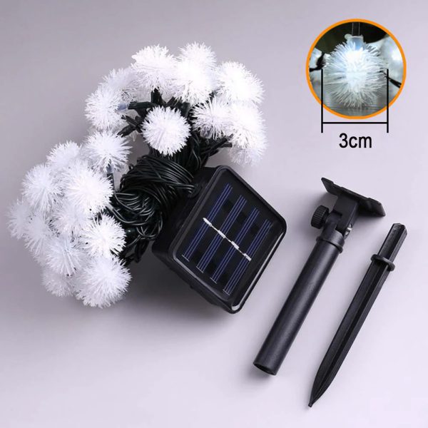 Solar Powered LED Dandelion Flower Pompom Lights_3