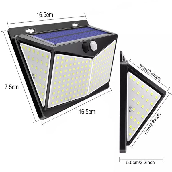 1/2 Pack Solar Powered 208 LED Outdoor Garden Lamp_3