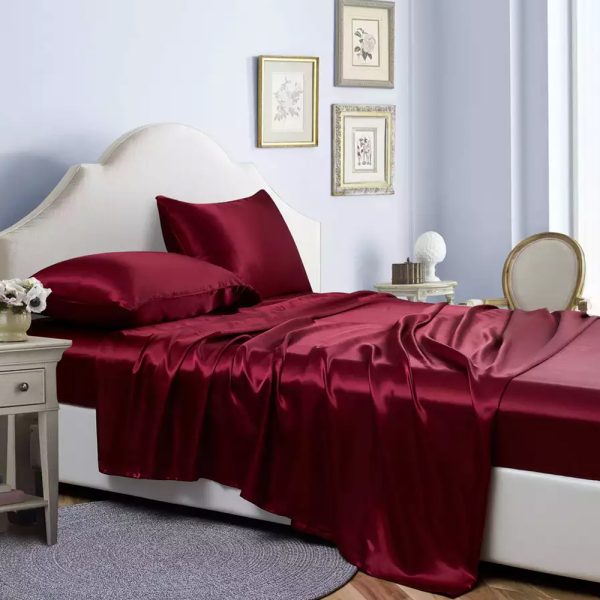 Set of 4 Ultra Soft Hotel Quality Luxury Silky Bed Sheets_6