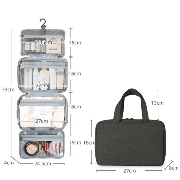 Large Capacity Foldable Travel Makeup Toiletry Organizer_3