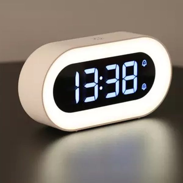 USB Charging LED Night Lamp and Digital Alarm Clock_1