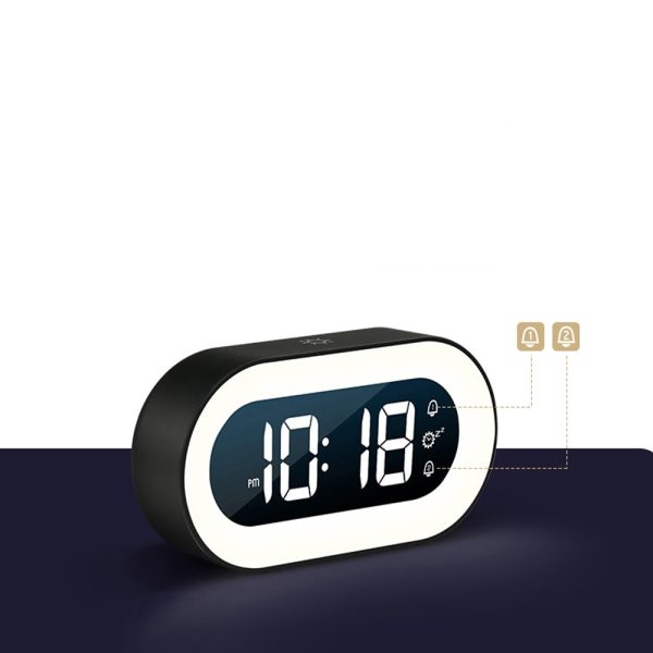 USB Charging LED Night Lamp and Digital Alarm Clock_3