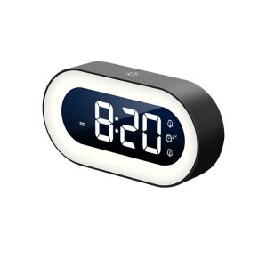 USB Charging LED Night Lamp and Digital Alarm Clock_0