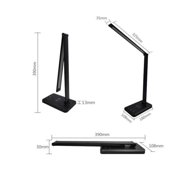 Multifunctional LED Desk Lamp with Wireless Charger USB Rechargable_6
