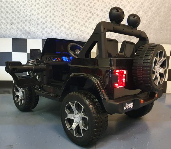 Jeep Wrangler battery children's car 12 volt 4 wheel drive remote control black - Image 5