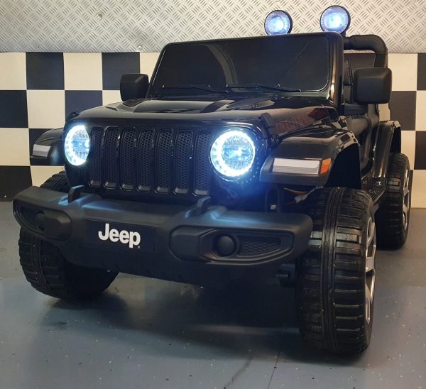 Jeep Wrangler battery children's car 12 volt 4 wheel drive remote control black