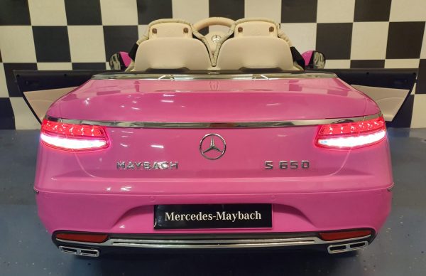 Electric children's car Mercedes Maybach S650 pink 12 volts - Image 6