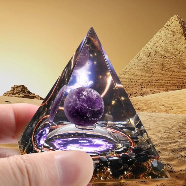 Natural Obsidian Stone Healing Energy Chakra Pyramid_9