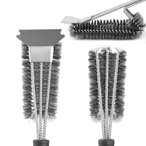 Heavy Duty Grill Brush & Scraper with Carrying Bag_4