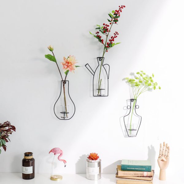Creative Wire Hanging Nordic Minimalist Wall Vase Planter_4