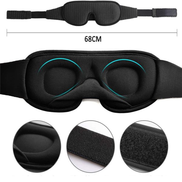 3D Soft and Comfortable Foldable Sleeping Eye Mask_2