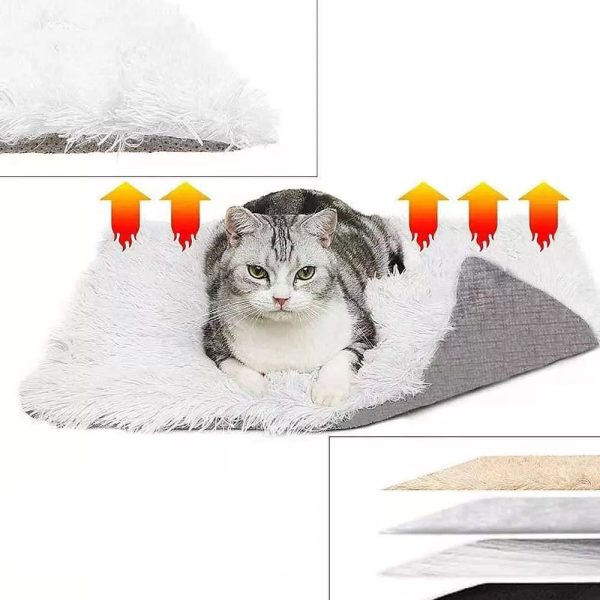 Self-Heating Cat Bed Indoor Cat Mat with Non-Slip Bottom_3
