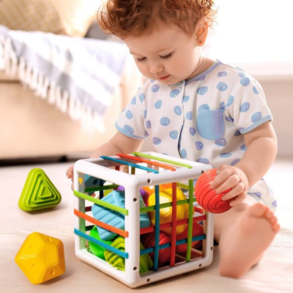 Colorful Shape Blocks Sorting Game Baby Montessori Educational Toy_1