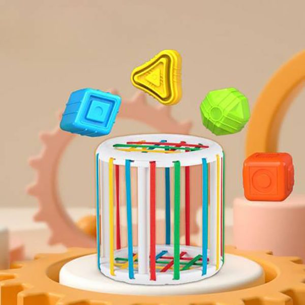 Colorful Shape Blocks Sorting Game Baby Montessori Educational Toy_2