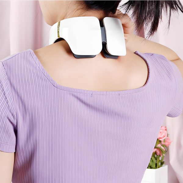 USB Rechargeable 6 Heads Electric Pulse Heating Neck Massager_5