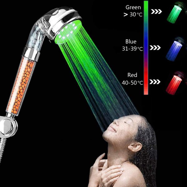 Color Changing Luminous High Pressure Shower Head_2