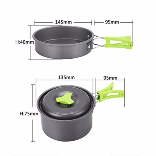 9-pcs Portable Camping and Outdoor Picnic Cooking Pots_2