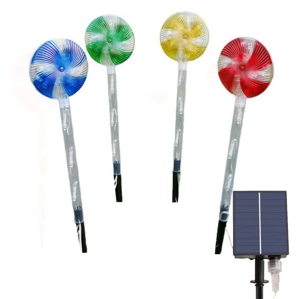 Solar Powered Candy Cane Lollipop Christmas Stake Lights_5