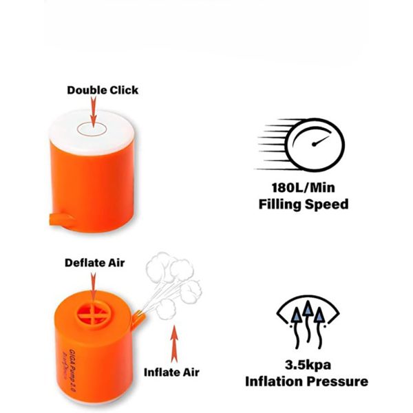 Electric Portable Air Pump 1300mph 3 In 1 Multi-function Pump -USB Rechargeable_1