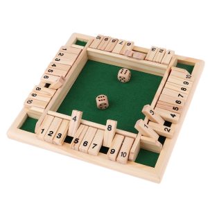 Shut The Box Wooden Dice Game Board for Kids & Adults_0