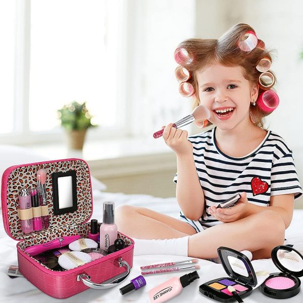 Washable Kid’s Pretend Makeup Toy Set with Cosmetic Bag_4