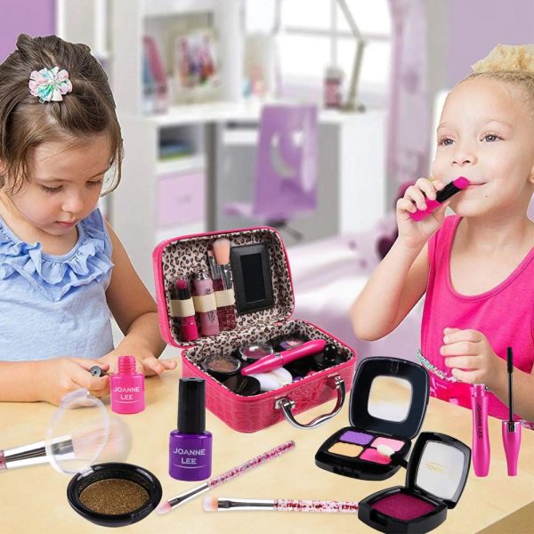 Washable Kid’s Pretend Makeup Toy Set with Cosmetic Bag_5
