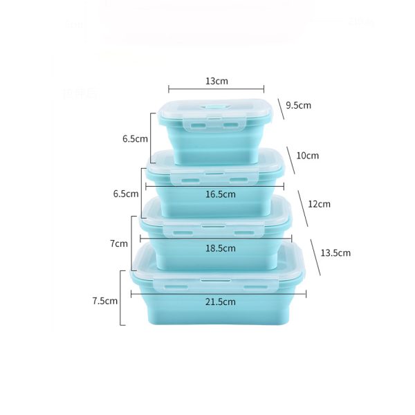 Collapsible Silicone Lunch Box Food Storage Container_1