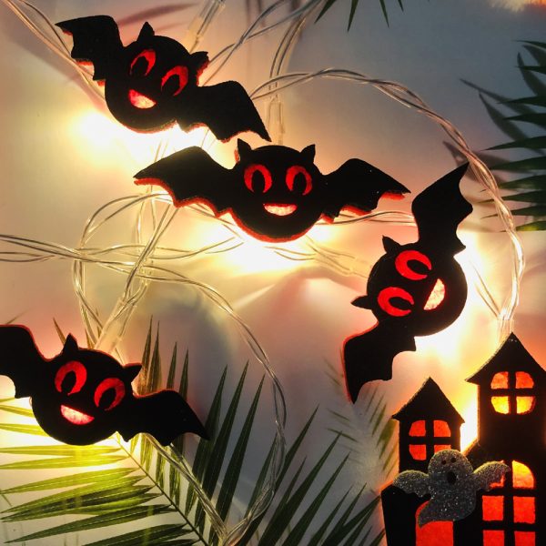 USB Plugged-in Halloween Bats LED String Light_6