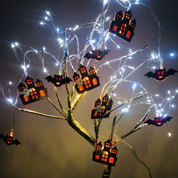 USB Plugged-in Halloween Bats LED String Light_7