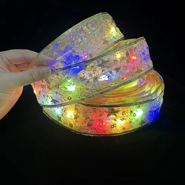 Christmas Ribbon Fairy LED Lights New Year Christmas Tree Decoration-Battery Powered_9