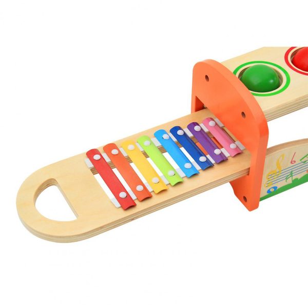 Pound & Tap Bench with Slide Out Xylophone Award Winning Durable Wooden Musical Toy for Kids_4