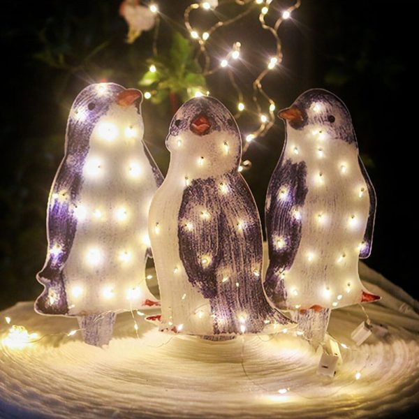 Solar Powered Outdoor 3D Penguin Holiday Decorative Light_4