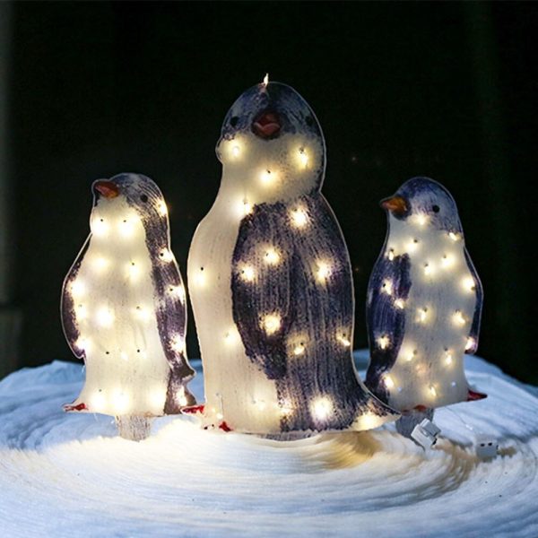 Solar Powered Outdoor 3D Penguin Holiday Decorative Light_6